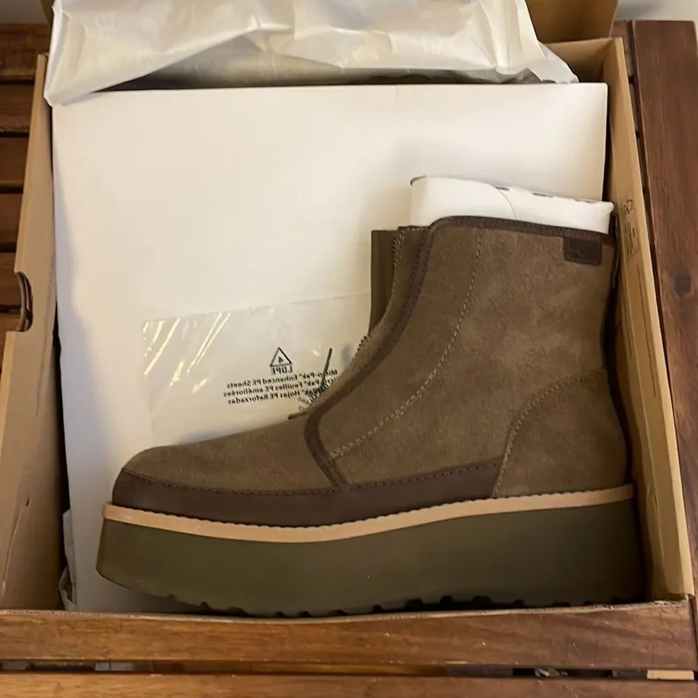 UGG Cityfunc Zip Hickory Boots USA Women 10/UK 8/EU 41